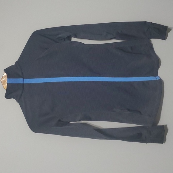 Under Amour Shirt Y2k Womens XS X-small Dark Gray Long Sleeve Zippered - Picture 1 of 14